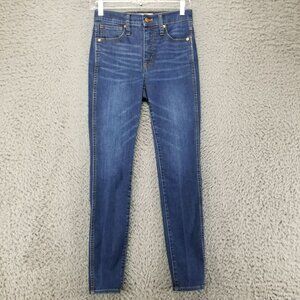 Madewell Jeans Womens 24 Dark Wash Stretch Slimming Pockets High Rise Skinny
